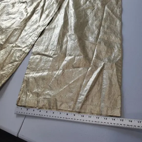 Lanhtropy Culotte Pants Metallic Gold - Picture 3 of 11
